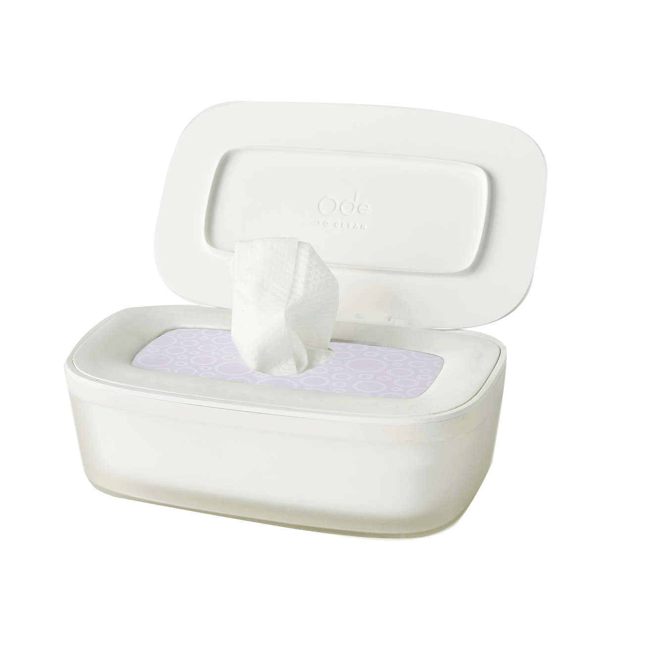 Wipes123 wipes dispenser tub fits 48 to 80 count flow pack wipes — countertop dispenser for office and facility use