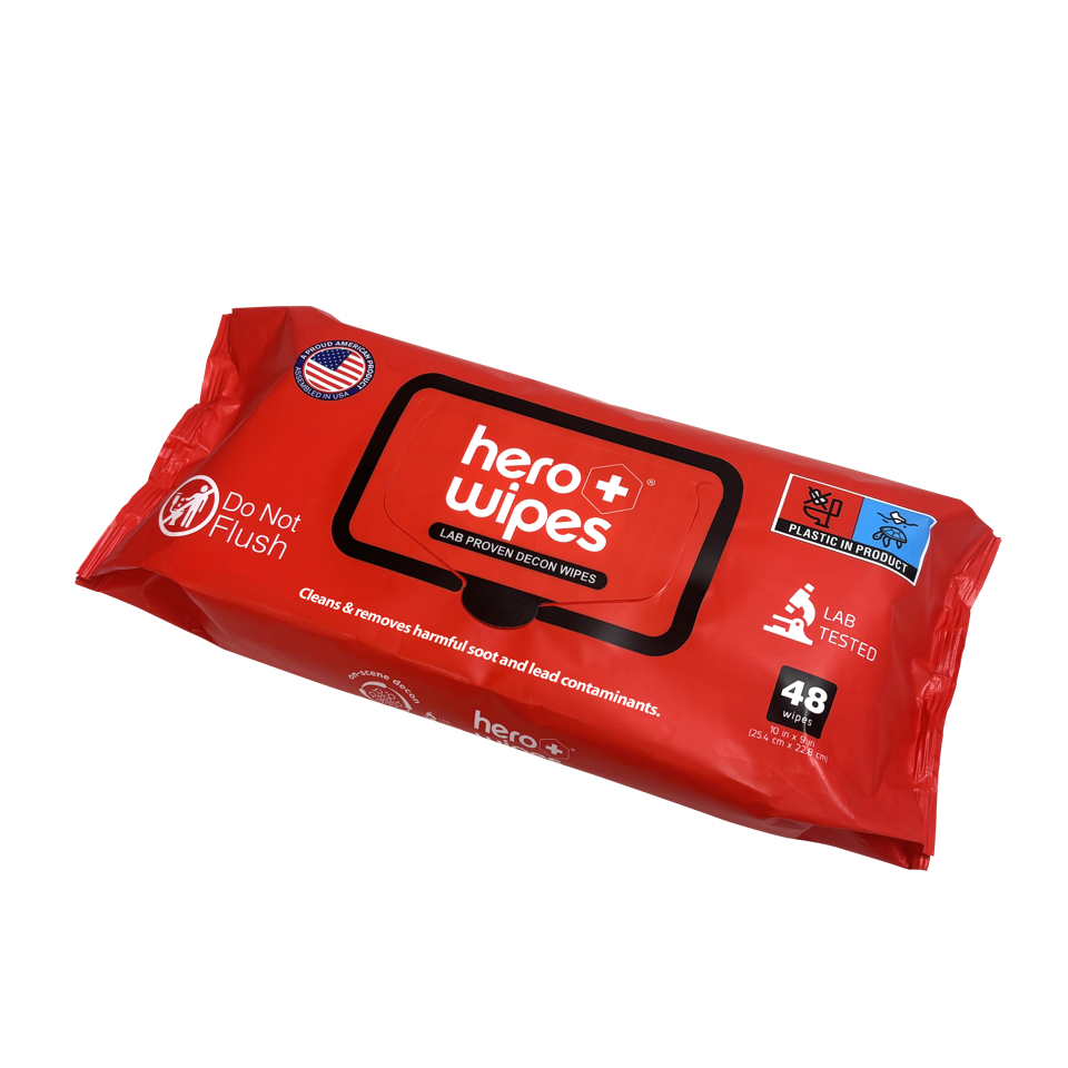 Hero Wipes® Fire Wipes Soft Pack 48 Wipes Per Pouch
