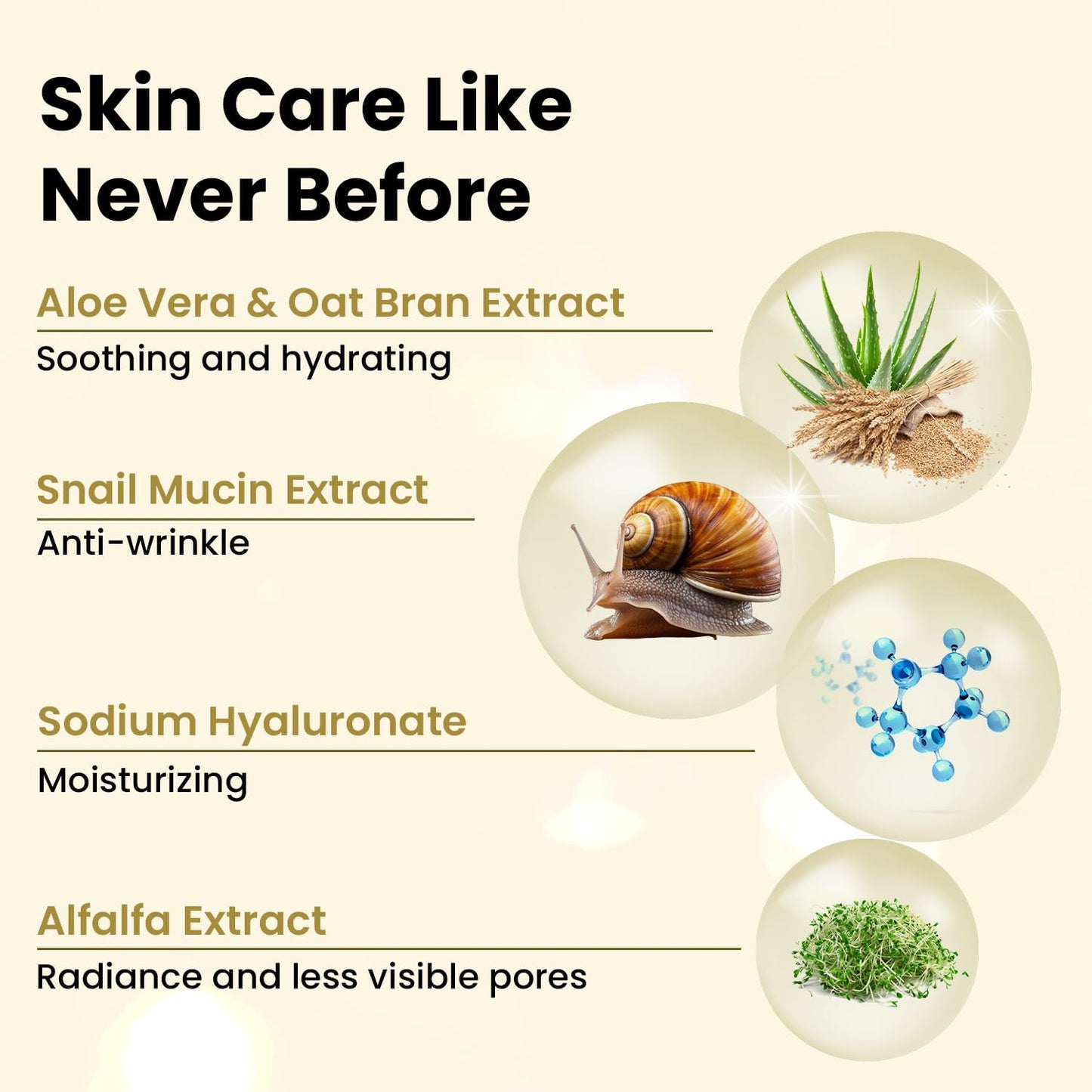 Aloe vera and snail mucin extract ingredients in LA Fresh deep moisturizing face mask — natural skincare for hydration and glow 