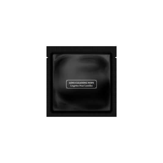 LA Fresh Glam satin onyx black lens cleaning wipes — premium hotel amenity streak-free eyeglass and screen cleaner 