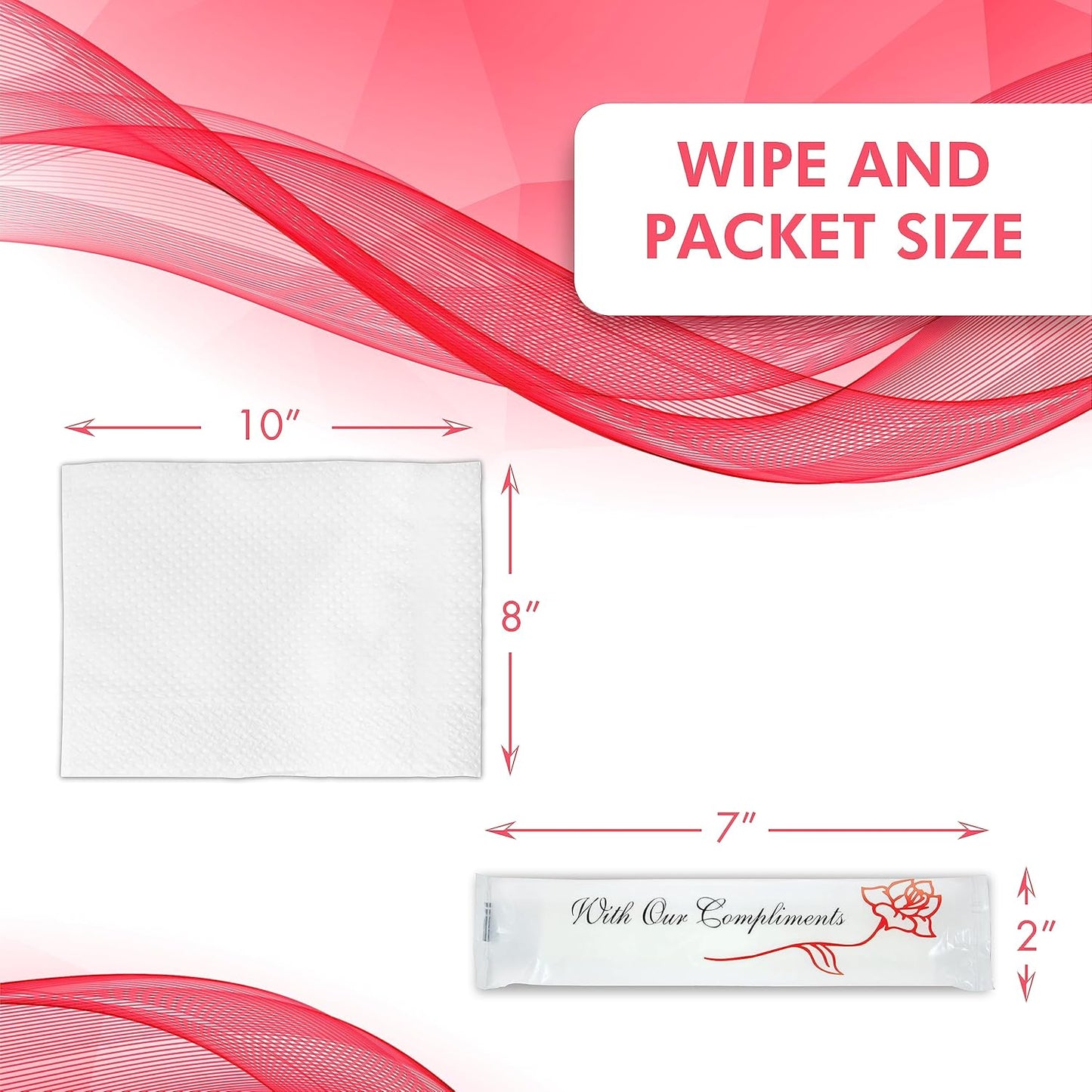 Bulk case of With Our Compliments moist hand towels for restaurants, hotels, and food service — made in USA 