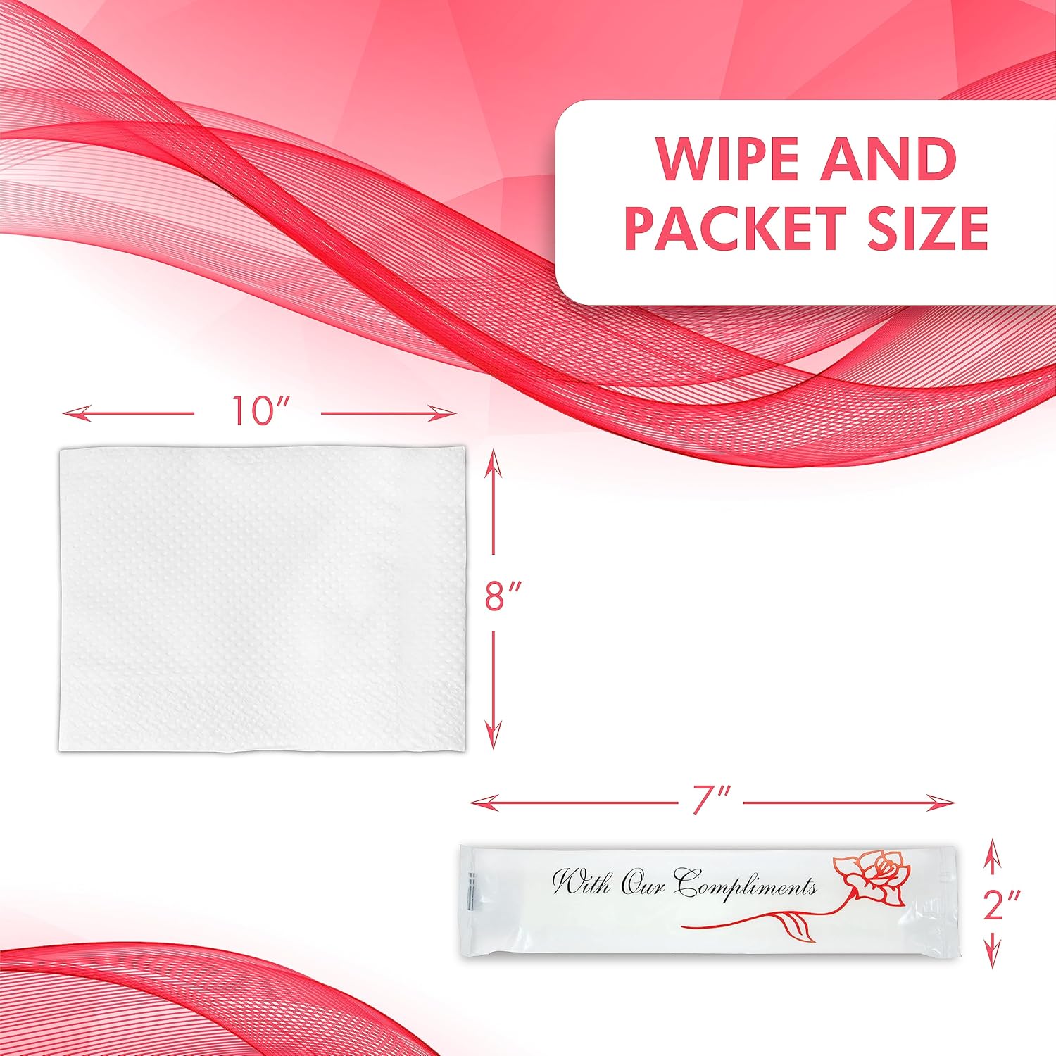 Bulk case of With Our Compliments moist hand towels for restaurants, hotels, and food service — made in USA 