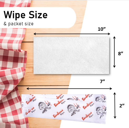 Diamond Wipes BBQ and grill hand wipes individually wrapped — removes sauce for restaurants and catering 
