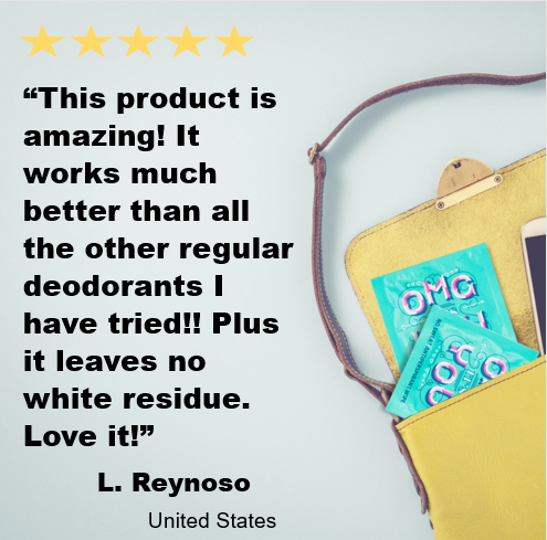 Packaging of LA Fresh No Sweat Antiperspirant Wipes with the text 'OMG IT'S YOU' prominently displayed, indicating a fresh scent and no sweat antiperspirant functionality.